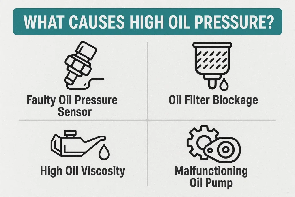 Cause of high oil pressure