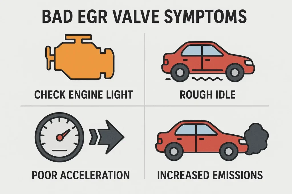 Common symptoms of a bad EGR valve